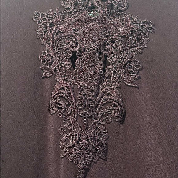 Sweet Rain Red and Purple Embellished Ruched Blouse - Picture 3 of 5